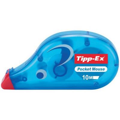TIPP EX Tipp-Ex Roller de correction Pocket Mouse 4,2mm x 10m Bleu translucide