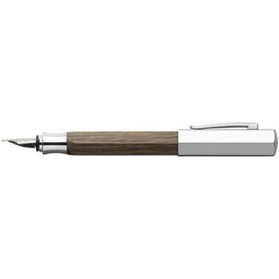 FABER CASTELL Stylo Plume  - Ondoro Ch&ecirc;ne Fum&eacute; - Noir - Plume Moyenne