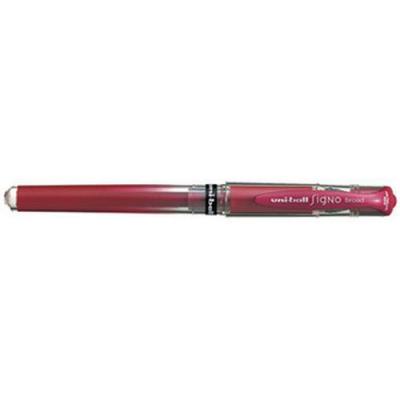 UNI BALL Stylo Gel Uni-ball Signo Broad Pointe Large Metal Rouge
