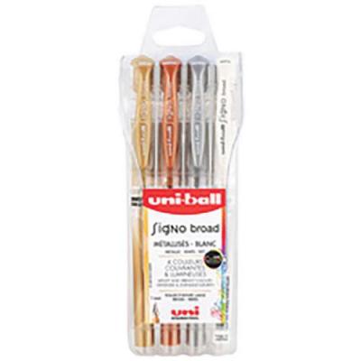 UNI BALL Uni-ball Stylo roller &agrave; encre gel SIGNO broad UM-153, &eacute;tui - Lot de 2