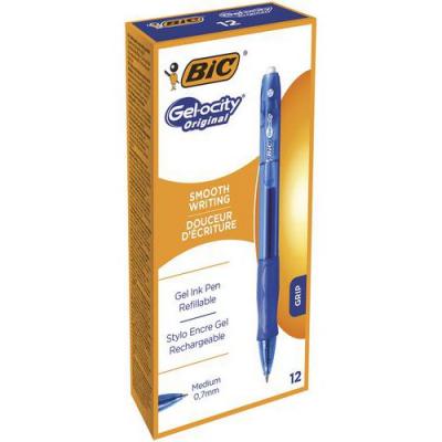 BIC Stylo Roller  Gelocity - Pointe 07 Mm - Bleu