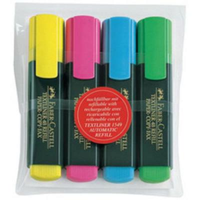 FABER CASTELL FABER-CASTELL Surligneur TEXTLINER 48 REFILL, &eacute;tui de 4