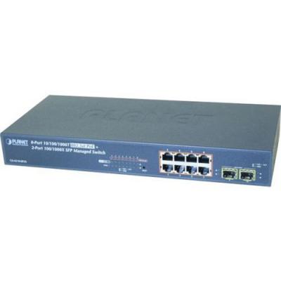 PLANET Switch 8p Gigabit Poe+ 120w & 2 Sfp 100fx/1g