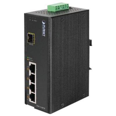 PLANET Switch Industriel 4p Poe 10/100+fibre Sfp 100fx -45/75&deg;