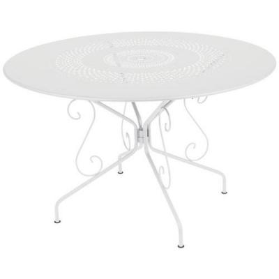 FERMOB Table Montmartre - Ronde - Acier - Blanc - 117cm
