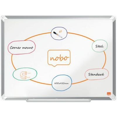 NOBO  Tableau blanc acier laqu&eacute; Premium Plus, 600 x 450 mm