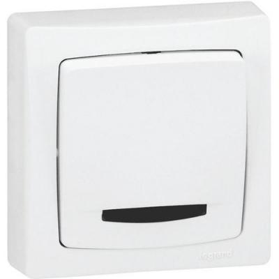 LEGRAND Interrupteur va et vient &agrave; voyant en saillie blanc - 086017 - 