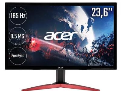 ACER Ecran PC  KG241QSbiip 23,6 pouces Full HD Noir et Rouge 